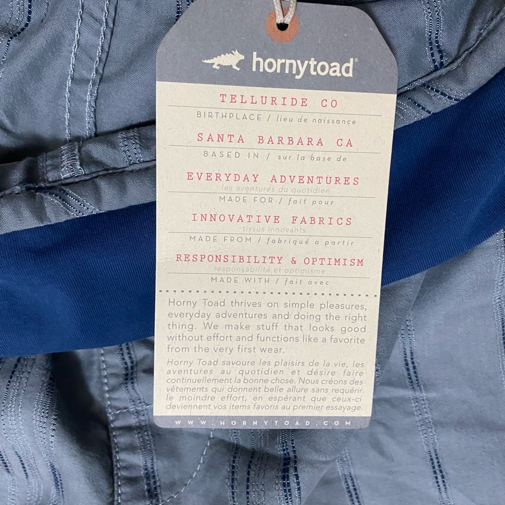 🆕 Horny Toad Flip Top Tencel Shorts with Pockets Gray Blue Women's Size L - Picture 7 of 12